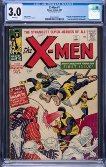 1963 Marvel Comics  "X-Men" #1 - (Origin & First Appearance of the X-Men and Magneto) - CGC 3.0 White Pages